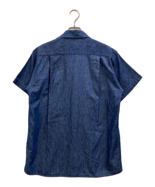 BARNEYS NEWYORK（バーニーズ・ニューヨーク）BARNEYS NEWYORK (バーニーズ・ニューヨーク) 半袖デニムオープンカラーシャツ ネイビー サイズ:Sの古着・服飾アイテム