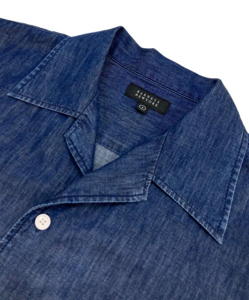 BARNEYS NEWYORK（バーニーズ・ニューヨーク）BARNEYS NEWYORK (バーニーズ・ニューヨーク) 半袖デニムオープンカラーシャツ ネイビー サイズ:Sの古着・服飾アイテム