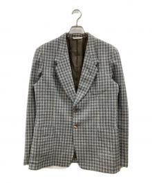 Paul Smith COLLECTION（ポールスミス コレクション）の古着「ウールチェックテーラードジャケット」｜ブルー×グレー
