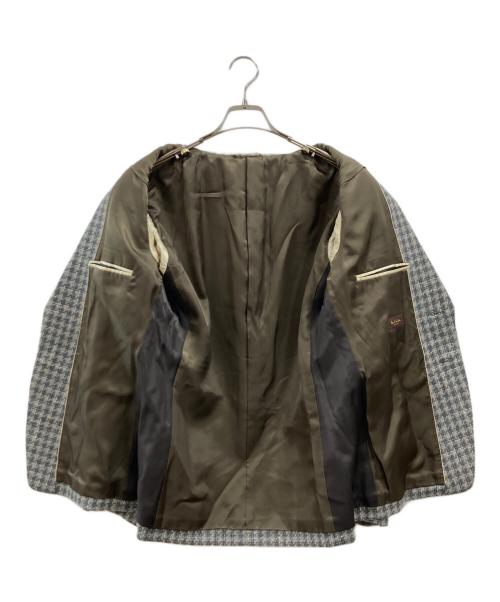 Paul Smith COLLECTION（ポールスミス コレクション）Paul Smith COLLECTION (ポールスミス コレクション) ウールチェックテーラードジャケット ブルー×グレー サイズ:Lの古着・服飾アイテム