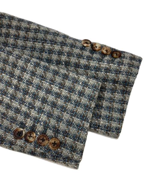 Paul Smith COLLECTION（ポールスミス コレクション）Paul Smith COLLECTION (ポールスミス コレクション) ウールチェックテーラードジャケット ブルー×グレー サイズ:Lの古着・服飾アイテム