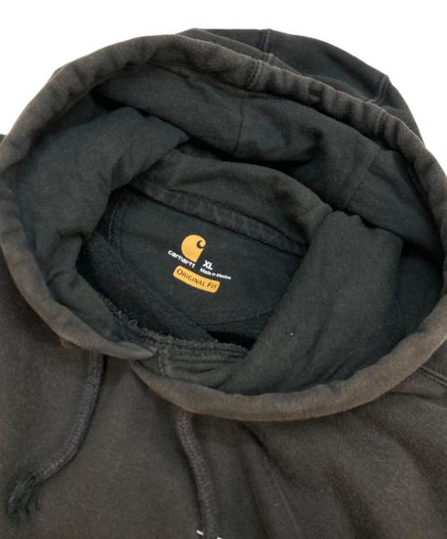 CarHartt（カーハート）CarHartt (カーハート) 刺繍フェードパーカー ブラック サイズ:XLの古着・服飾アイテム