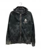 DIESEL BEACH WEARディーゼルビーチウェア）の古着「ジップパーカー」｜グレー
