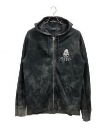DIESEL BEACH WEAR（ディーゼルビーチウェア）の古着「ジップパーカー」｜グレー
