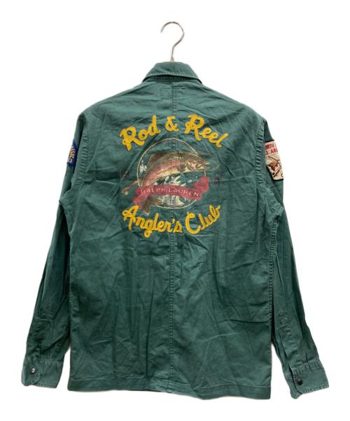 POLO RALPH LAUREN（ポロ・ラルフローレン）POLO RALPH LAUREN (ポロ・ラルフローレン) VTG Retro Sportsman Fishing Rod Reel Hunting Shooting Shirt グリーン サイズ:Sの古着・服飾アイテム