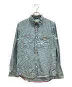 Denim & Supply Ralph Laurenデニム＆サプライ ラルフローレン）の古着「バックアートペイント デニム ネイティブアメリカンシャツ」｜ブルー