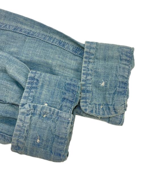 Denim & Supply Ralph Lauren（デニム＆サプライ ラルフローレン）DENIM & SUPPLY RALPH LAUREN (デニム＆サプライ ラルフローレン) バックアートペイント デニム ネイティブアメリカンシャツ ブルー サイズ:Sの古着・服飾アイテム