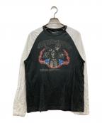 Denim & Supply Ralph Laurenデニム＆サプライ ラルフローレン）の古着「ラグランカットアソ―」｜ブラック×ホワイト