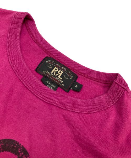 RRL（ダブルアールエル）RRL (ダブルアールエル) プリントTシャツ パープル サイズ:Sの古着・服飾アイテム