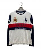 POLO RALPH LAURENポロ・ラルフローレン）の古着「長袖カットソー」｜ホワイト×ネイビー
