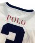 中古・古着 POLO RALPH LAUREN (ポロ・ラルフローレン) 長袖カットソー ホワイト×ネイビー サイズ:M：5000円