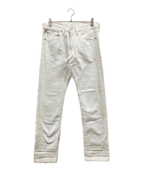 Denim & Supply Ralph Lauren（デニム＆サプライ ラルフローレン）Denim & Supply Ralph Lauren (デニム＆サプライ ラルフローレン) ダメージ加工ペイントホワイトデニム ホワイト サイズ:31/32の古着・服飾アイテム