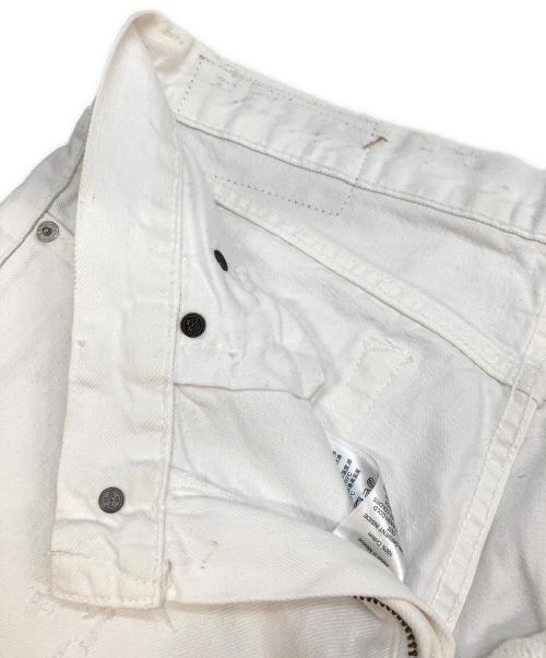 Denim & Supply Ralph Lauren（デニム＆サプライ ラルフローレン）Denim & Supply Ralph Lauren (デニム＆サプライ ラルフローレン) ダメージ加工ペイントホワイトデニム ホワイト サイズ:31/32の古着・服飾アイテム