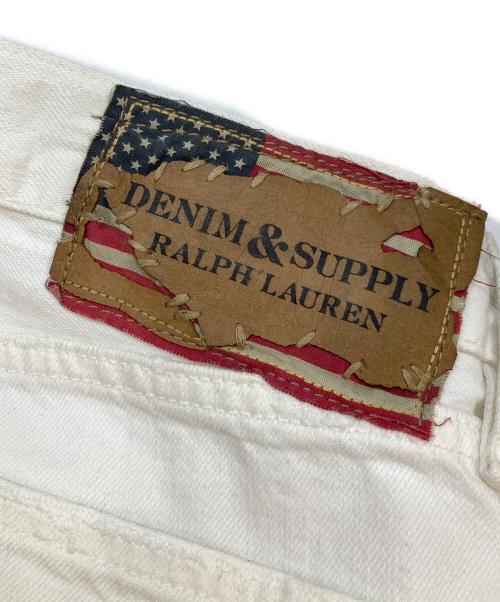 Denim & Supply Ralph Lauren（デニム＆サプライ ラルフローレン）Denim & Supply Ralph Lauren (デニム＆サプライ ラルフローレン) ダメージ加工ペイントホワイトデニム ホワイト サイズ:31/32の古着・服飾アイテム