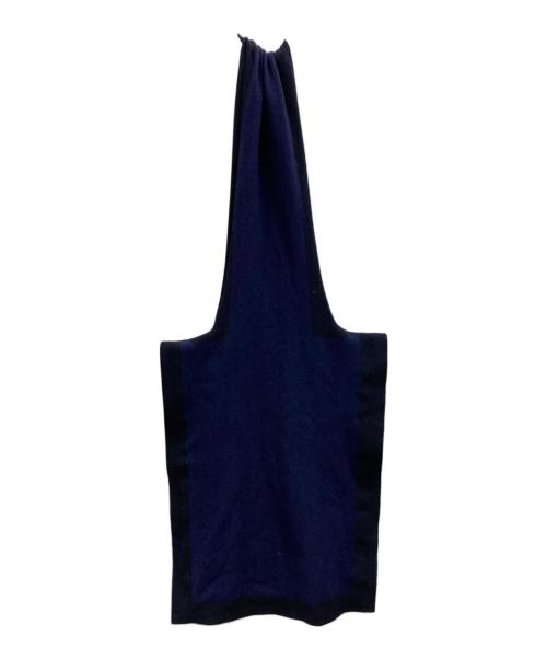 ISSEY MIYAKE（イッセイミヤケ）ISSEY MIYAKE (イッセイミヤケ) ニットワンショルダーバッグ ブルー×ブラックの古着・服飾アイテム