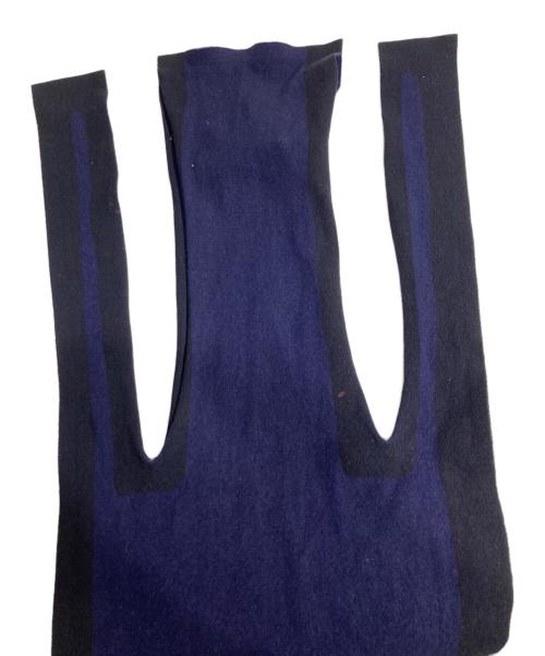 ISSEY MIYAKE（イッセイミヤケ）ISSEY MIYAKE (イッセイミヤケ) ニットワンショルダーバッグ ブルー×ブラックの古着・服飾アイテム