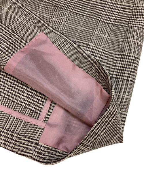 TOMORROW LAND collection（トゥモローランドコレクション）TOMORROW LAND collection (トゥモローランドコレクション) ブラウニーグレンチェック ダブルブレストジャケット ベージュ サイズ:36の古着・服飾アイテム