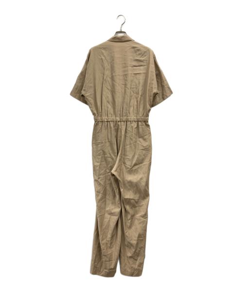 Whim Gazette（ウィムガゼット）Whim Gazette (ウィムガゼット) オープンカラージャンプスーツ ベージュ サイズ:FREEの古着・服飾アイテム