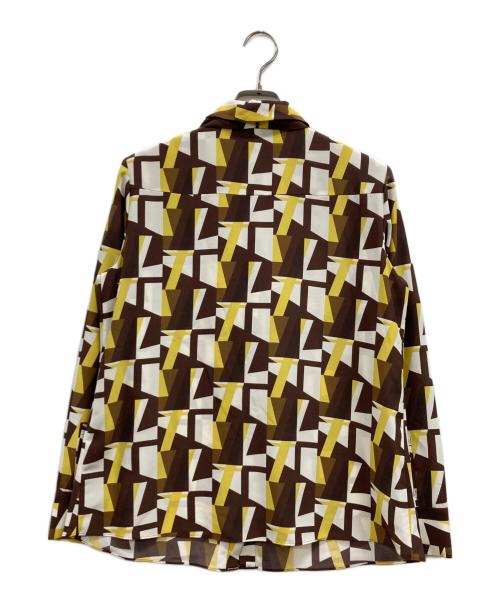 theory luxe（セオリーリュクス）theory luxe (セオリーリュクス) 総柄ボウタイブラウス ブラウン サイズ:38の古着・服飾アイテム