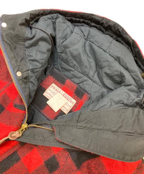 FILSON GARMENT（フィルソン ガーメント）FILSON GARMENT (フィルソン ガーメント) ダブルジップパーカー レッド×ブラック サイズ:42の古着・服飾アイテム