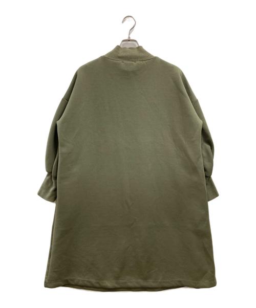 BEARDSLEY（ビアズリー）BEARDSLEY (ビアズリー) 袖パフスリーブダンボールワンピース カーキ サイズ:FREEの古着・服飾アイテム