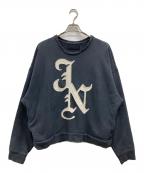 JUN/NAKAYAMAジュン ナカヤマ）の古着「JN PATCH CREWNECK」｜ネイビー