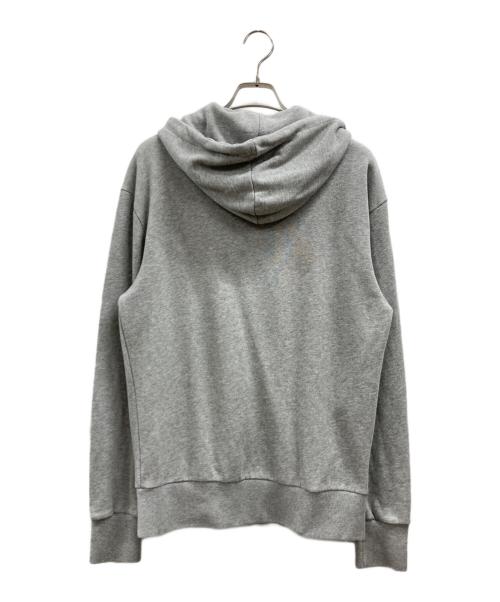maison kitsune（メゾンキツネ）MAISON KITSUNE (メゾンキツネ) トリコロール フォックス パッチ ジップアップ パーカー グレー サイズ:Mの古着・服飾アイテム