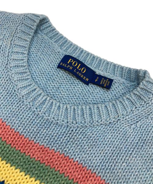 POLO RALPH LAUREN（ポロ・ラルフローレン）POLO RALPH LAUREN (ポロ・ラルフローレン) ボーダーニット マルチカラー サイズ:Sの古着・服飾アイテム