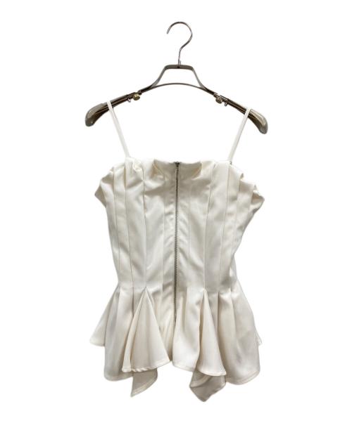 Snidel（スナイデル）Snidel (スナイデル) ペプラムタックビスチェ ホワイト サイズ:ONE SIZEの古着・服飾アイテム