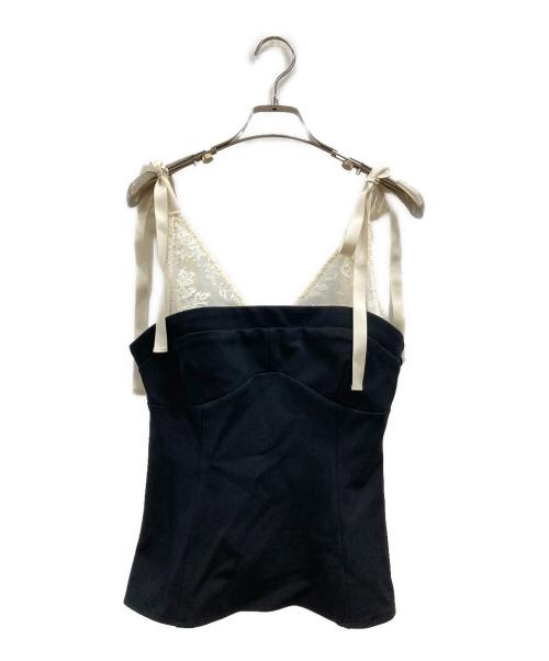 FRAY ID（フレイ アイディー）FRAY ID (フレイ アイディー) レースレイヤードビスチ ブラック サイズ:1の古着・服飾アイテム