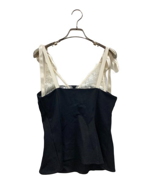 FRAY ID（フレイ アイディー）FRAY ID (フレイ アイディー) レースレイヤードビスチ ブラック サイズ:1の古着・服飾アイテム