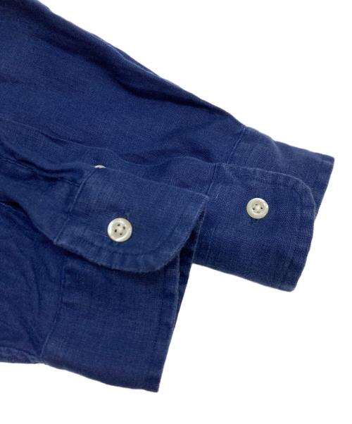RALPH LAUREN（ラルフローレン）RALPH LAUREN (ラルフローレン) クラシックフィットボタンダウンリネンシャツ ネイビー サイズ:XSの古着・服飾アイテム