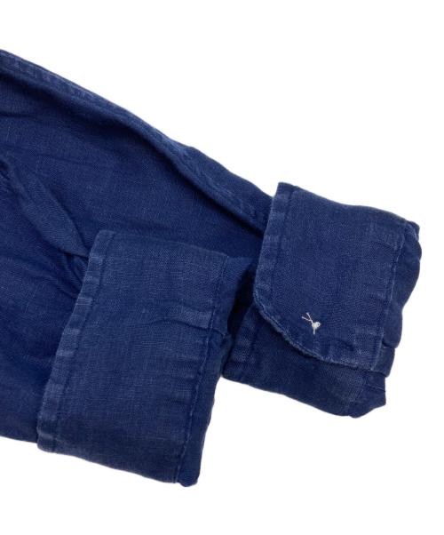 RALPH LAUREN（ラルフローレン）RALPH LAUREN (ラルフローレン) クラシックフィットボタンダウンリネンシャツ ネイビー サイズ:XSの古着・服飾アイテム