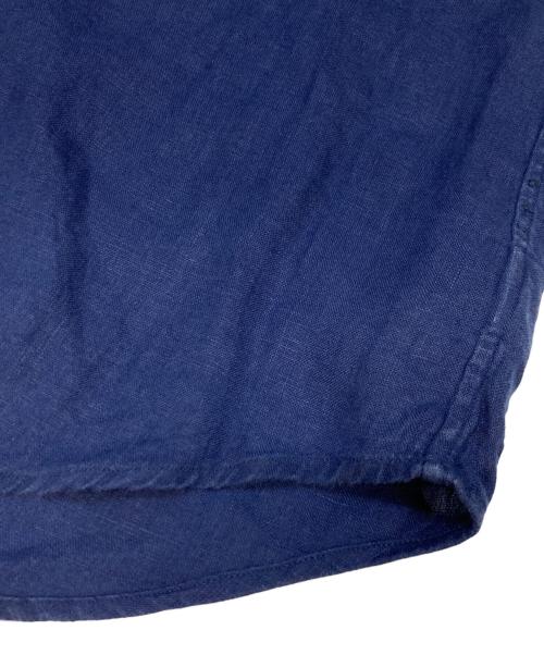 RALPH LAUREN（ラルフローレン）RALPH LAUREN (ラルフローレン) クラシックフィットボタンダウンリネンシャツ ネイビー サイズ:XSの古着・服飾アイテム