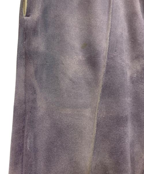TAAKK（ターク）TAAKK (ターク) LEATHER COATING JERSEY  TRACK PANTS パープル サイズ:3の古着・服飾アイテム