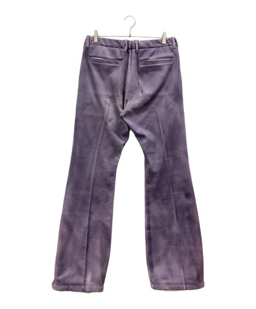 TAAKK（ターク）TAAKK (ターク) LEATHER COATING JERSEY  TRACK PANTS パープル サイズ:3の古着・服飾アイテム