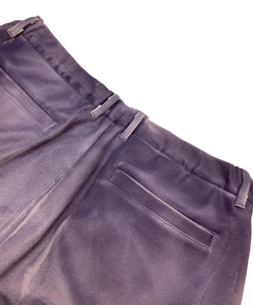 TAAKK（ターク）TAAKK (ターク) LEATHER COATING JERSEY  TRACK PANTS パープル サイズ:3の古着・服飾アイテム