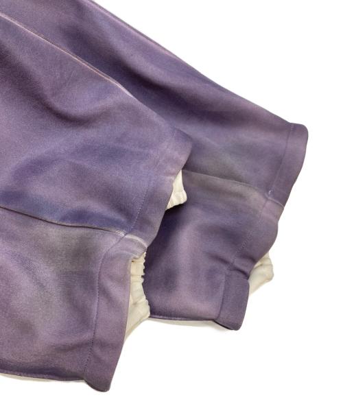 TAAKK（ターク）TAAKK (ターク) LEATHER COATING JERSEY  TRACK PANTS パープル サイズ:3の古着・服飾アイテム