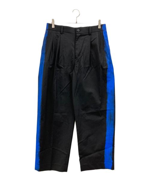 Soe（ソーイ）Soe (ソーイ) Painted Line Trousers ブラック サイズ:2の古着・服飾アイテム
