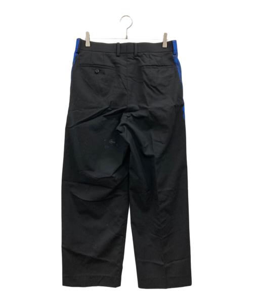 Soe（ソーイ）Soe (ソーイ) Painted Line Trousers ブラック サイズ:2の古着・服飾アイテム