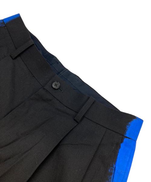 Soe（ソーイ）Soe (ソーイ) Painted Line Trousers ブラック サイズ:2の古着・服飾アイテム