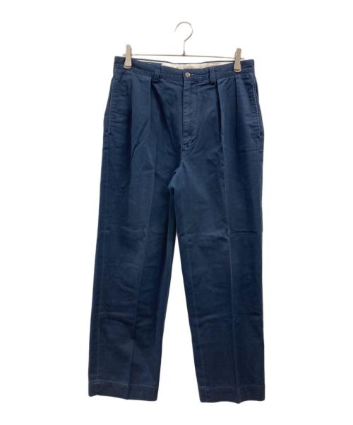 POLO RALPH LAUREN（ポロ・ラルフローレン）POLO RALPH LAUREN (ポロ・ラルフローレン) タック入りチノパン ネイビー サイズ:31/30の古着・服飾アイテム