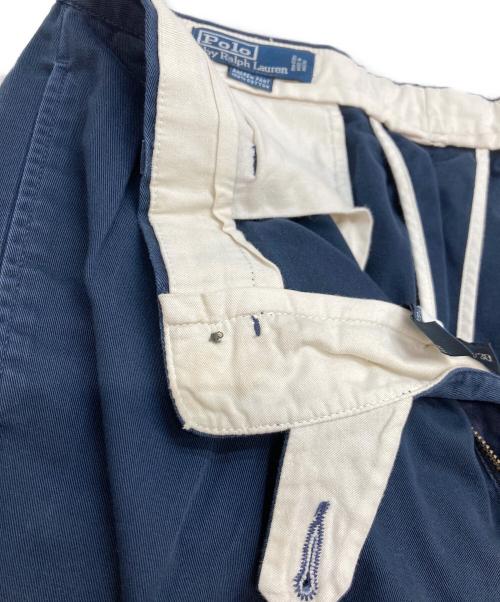 POLO RALPH LAUREN（ポロ・ラルフローレン）POLO RALPH LAUREN (ポロ・ラルフローレン) タック入りチノパン ネイビー サイズ:31/30の古着・服飾アイテム