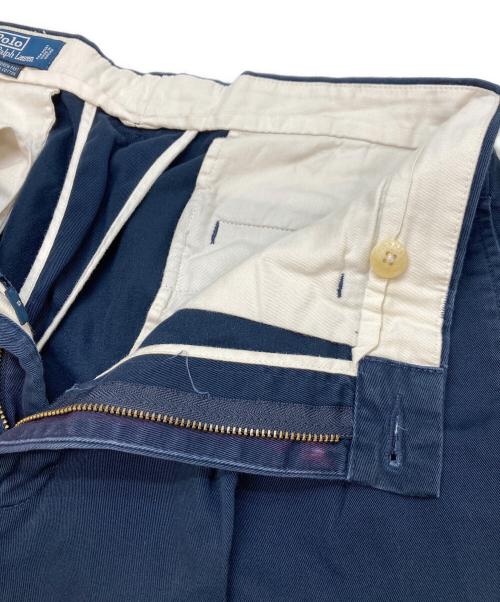 POLO RALPH LAUREN（ポロ・ラルフローレン）POLO RALPH LAUREN (ポロ・ラルフローレン) タック入りチノパン ネイビー サイズ:31/30の古着・服飾アイテム