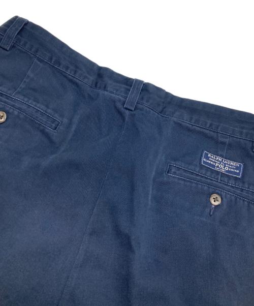 POLO RALPH LAUREN（ポロ・ラルフローレン）POLO RALPH LAUREN (ポロ・ラルフローレン) タック入りチノパン ネイビー サイズ:31/30の古着・服飾アイテム