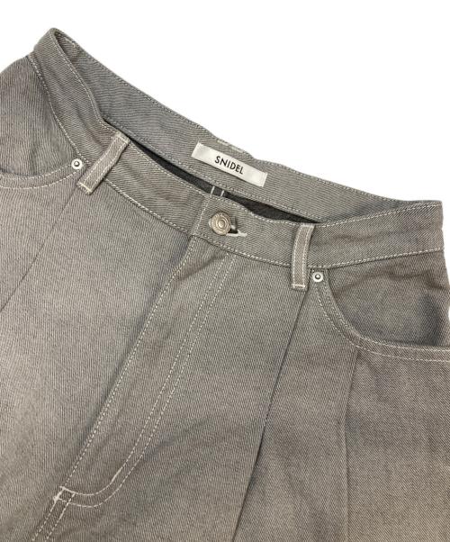 Snidel（スナイデル）Snidel (スナイデル) カーブデニムワイドパンツ グレー サイズ:1の古着・服飾アイテム