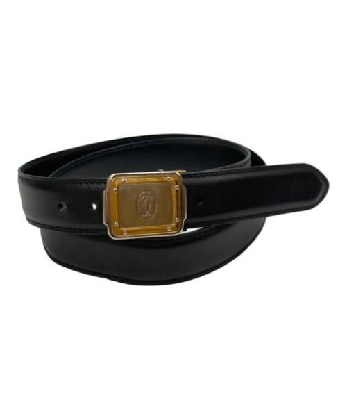 must de cartier（マストドゥカルティエ）must de cartier (マストドゥカルティエ) レザーベルト ブラックの古着・服飾アイテム