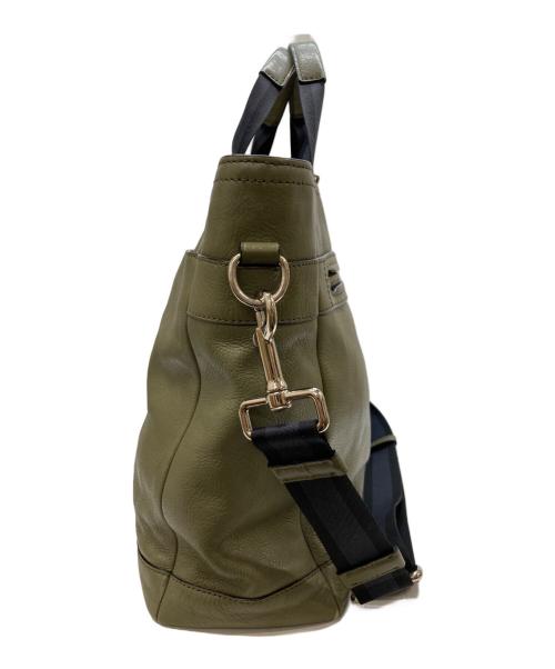 COACH（コーチ）COACH (コーチ) スムース レザー ユーティリティー トート バッグ オリーブの古着・服飾アイテム