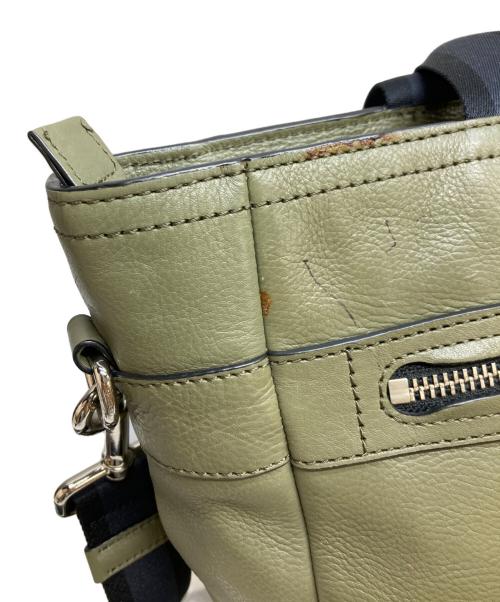 COACH（コーチ）COACH (コーチ) スムース レザー ユーティリティー トート バッグ オリーブの古着・服飾アイテム