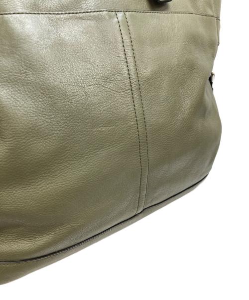 COACH（コーチ）COACH (コーチ) スムース レザー ユーティリティー トート バッグ オリーブの古着・服飾アイテム